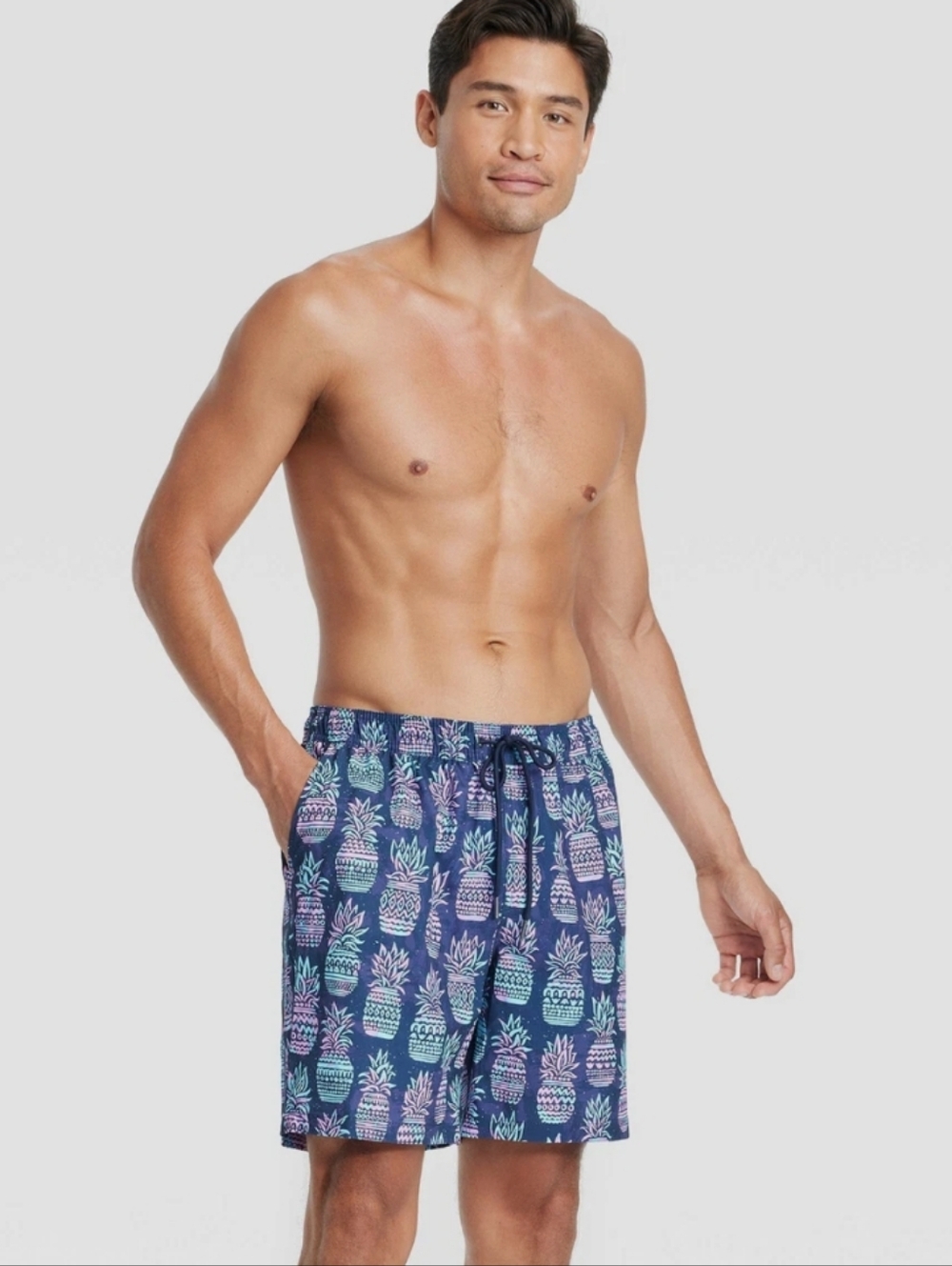 Goodfellow Men's Size Small Pineapple Swim Trunks with Boxer Brief Shorts Liner - Picture 4 of 8
